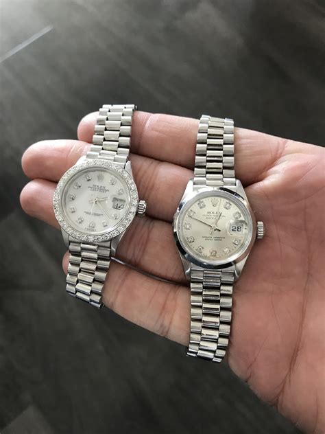 rolex president platinum vs white gold|rolex presidential gold white face.